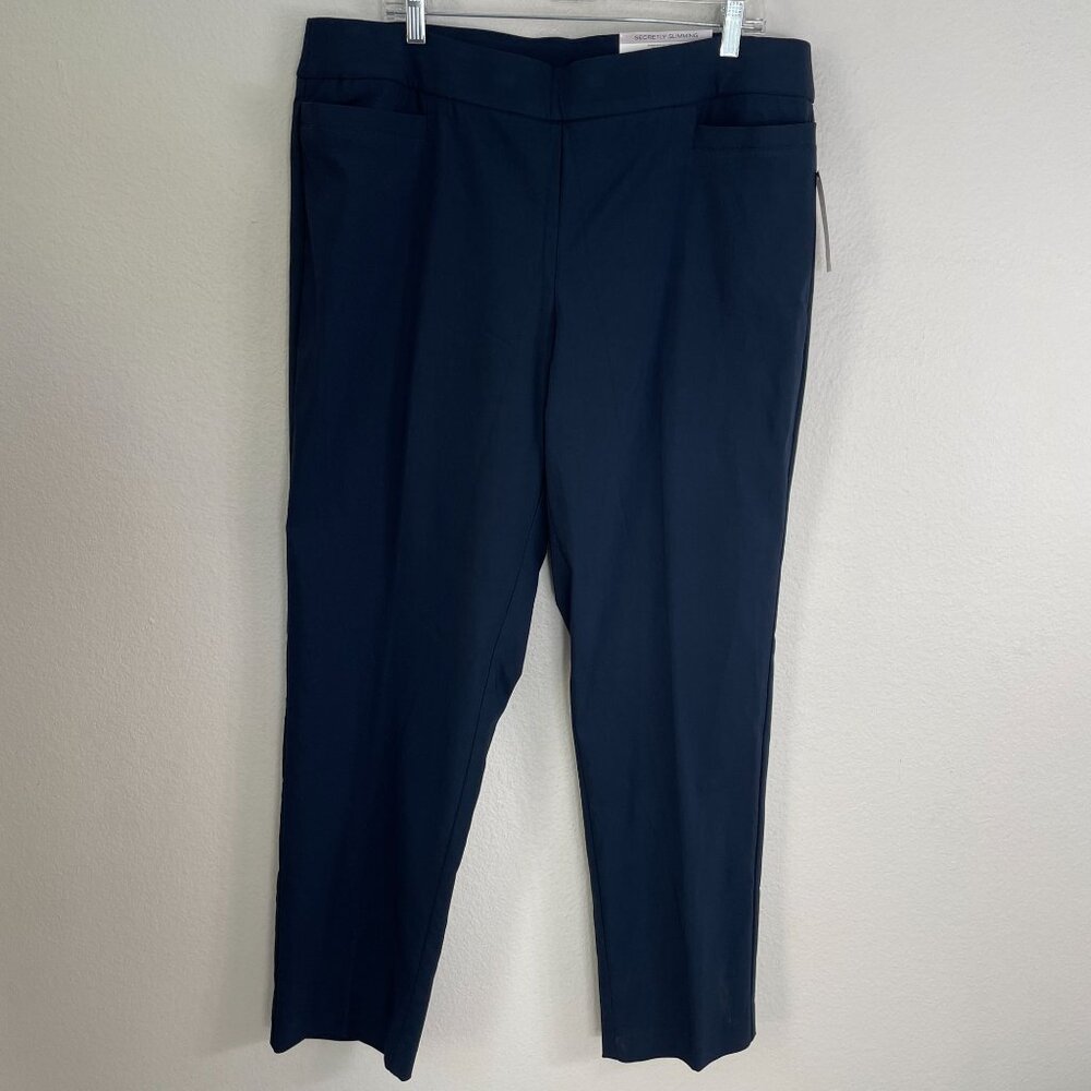 NEW Liz Claiborne Career Womens 18 Straight Leg Pants Secretly Slimming‎ Comfort